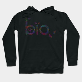 Bio Biodiversity Concept Silhouette Shape Text Word Cloud Hoodie